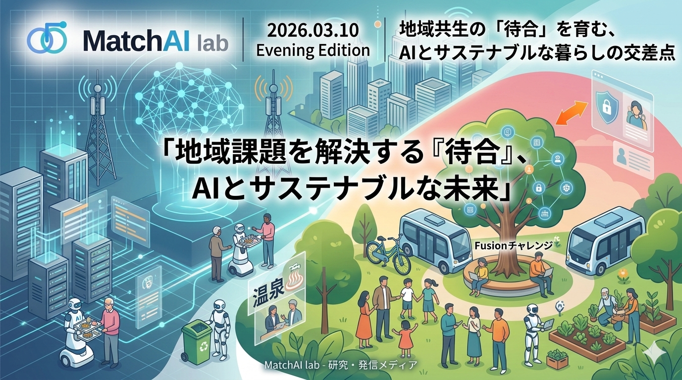 2026年03月10日 Evening Edition：地域共生の「待合」を育む、AIとサステナブルな暮らしの交差点