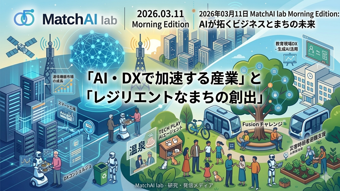 2026年03月11日 MatchAI lab Morning Edition: AIが拓くビジネスとまちの未来