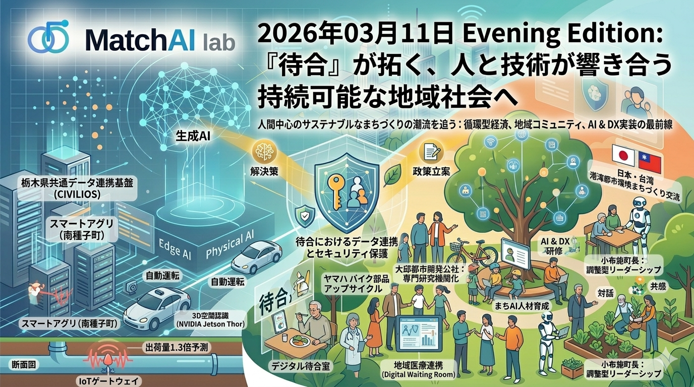 2026年03月11日 Evening Edition：『待合』が拓く、人と技術が響き合う持続可能な地域社会へ
