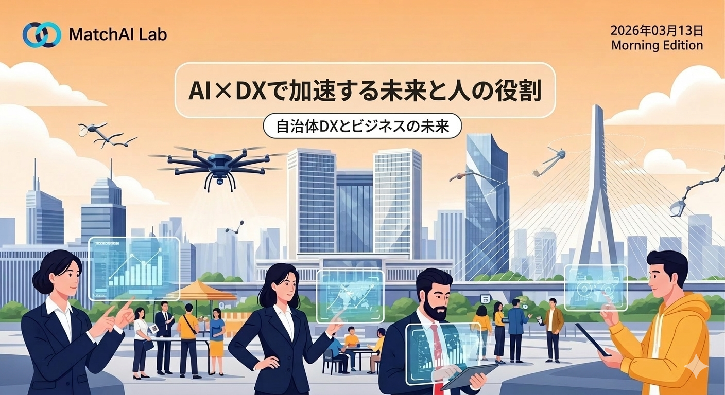 2026年03月13日 Morning Edition: AI×DXで加速する自治体と企業の未来、そして「人」の役割